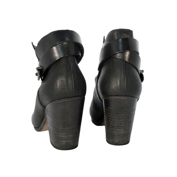 RAG & BONE Harlow $495 Moto Ankle Strap Heeled Booties Ankle Boots 38.5/8.5 - Picture 6 of 10